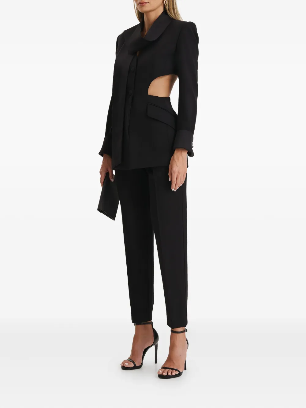 Il Volo Onyx Cut-out Blazer In Black