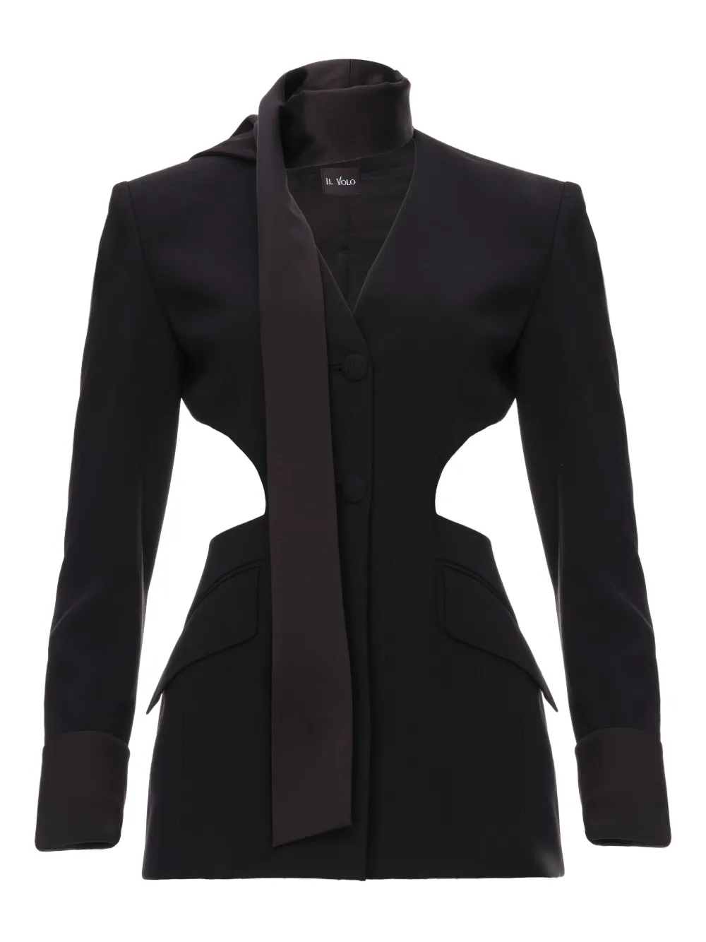 Il Volo Onyx Cut-out Blazer In Black