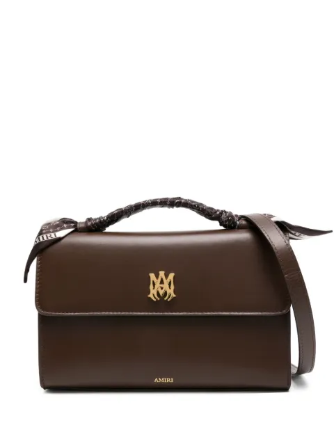 AMIRI logo-plaque braided-handle tote bag