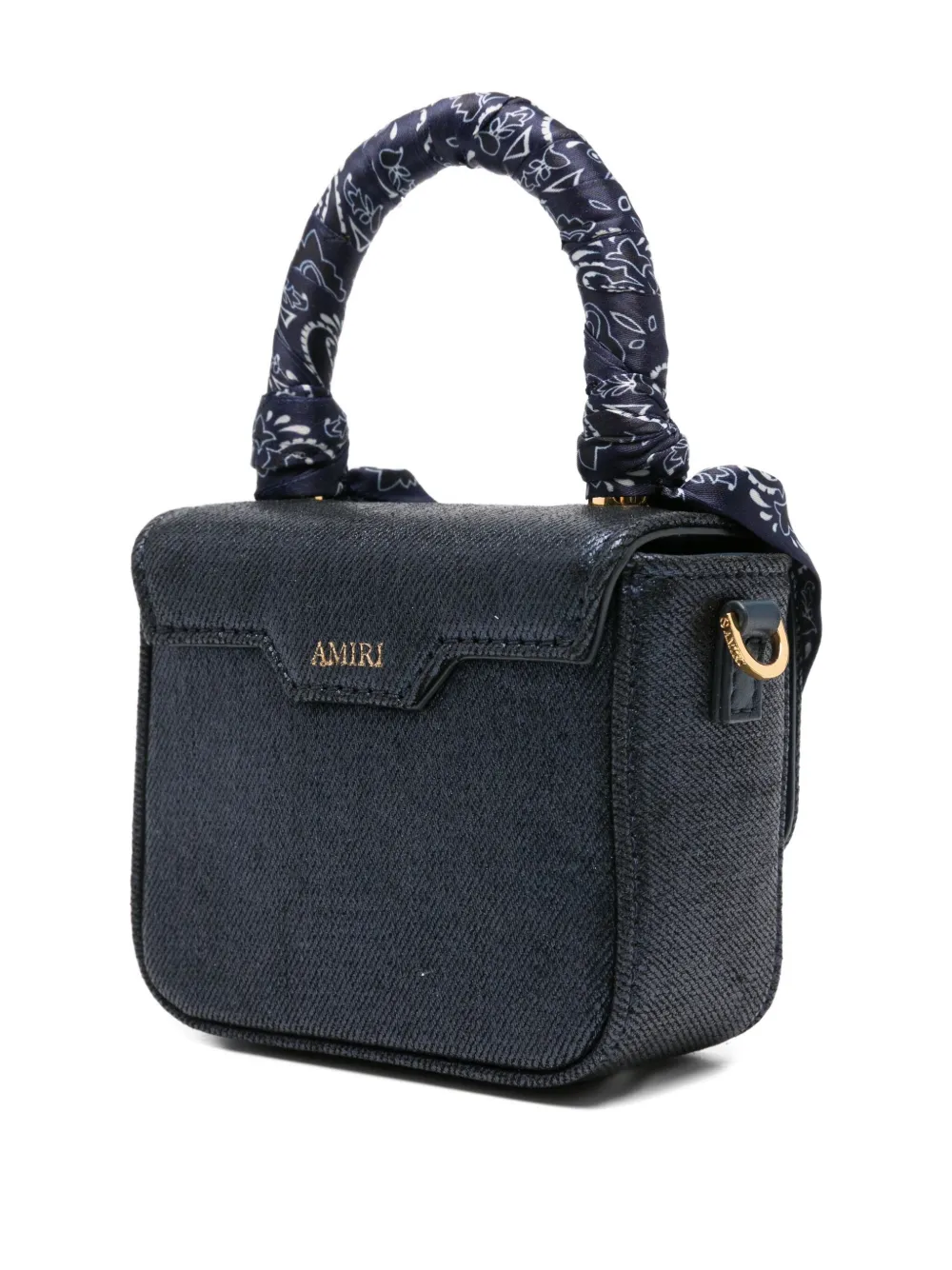 Amiri Scarf-handle Tote Bag In Black