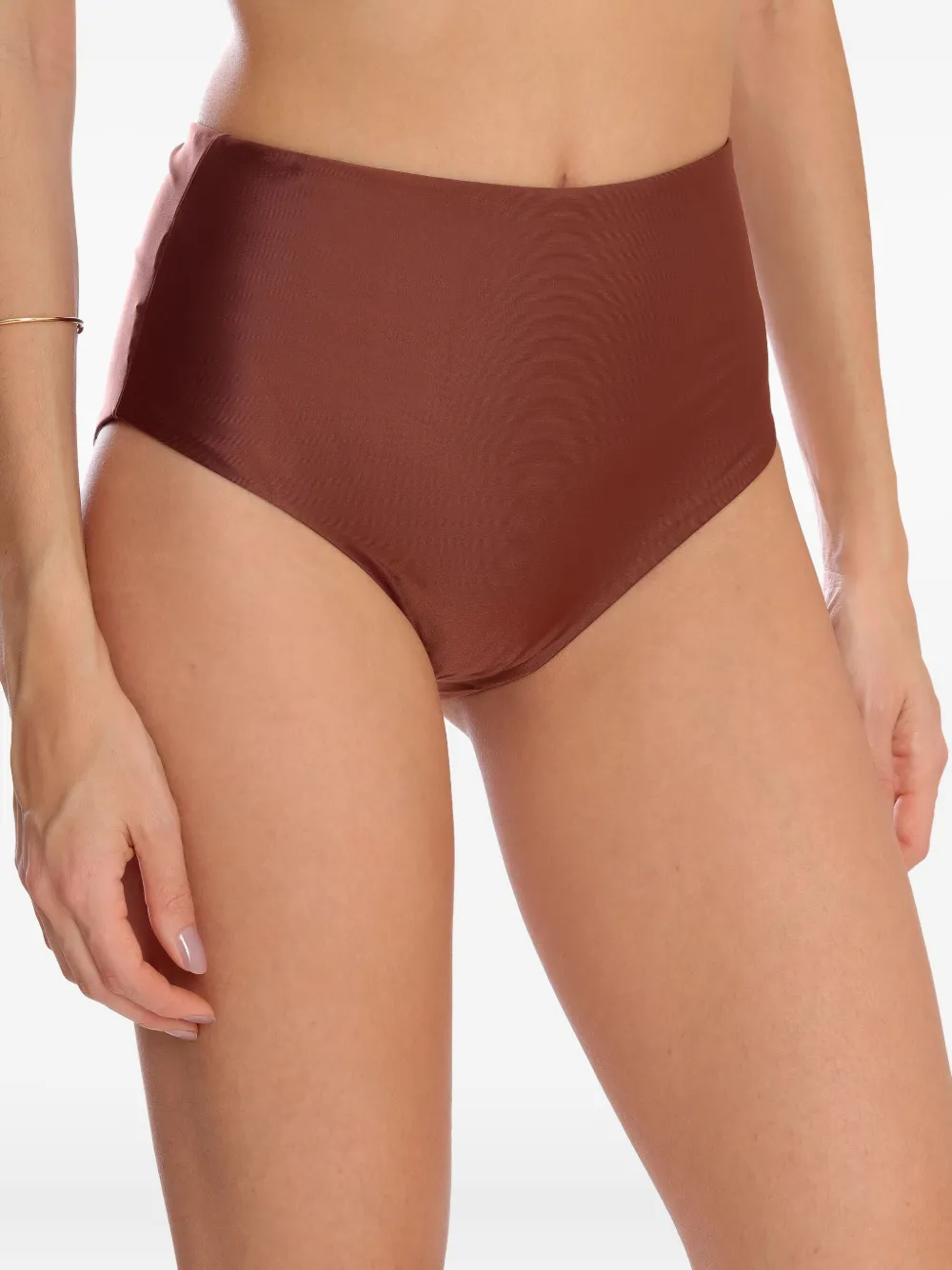 Lygia & Nanny High-waisted Swimsuit Bottoms In Brown