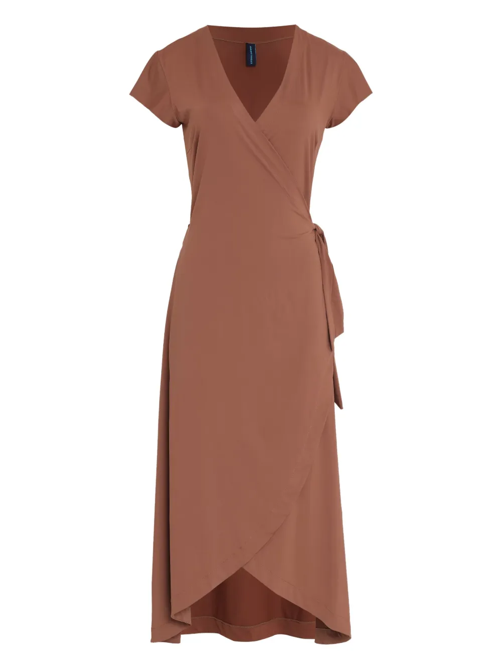 Lygia & Nanny Falcão Short-sleeve Wrap Dress In Brown