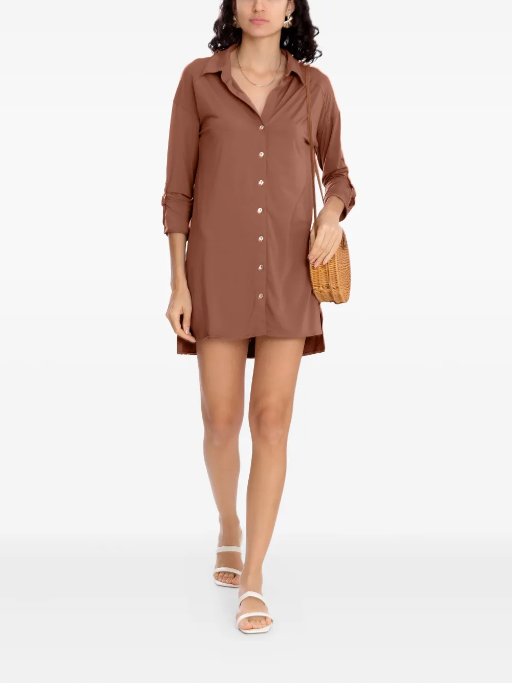 Lygia & Nanny Meline blousejurk Bruin