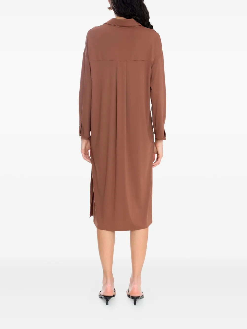 Lygia & Nanny Eveline Button-front Shirt Beach Dress In Brown