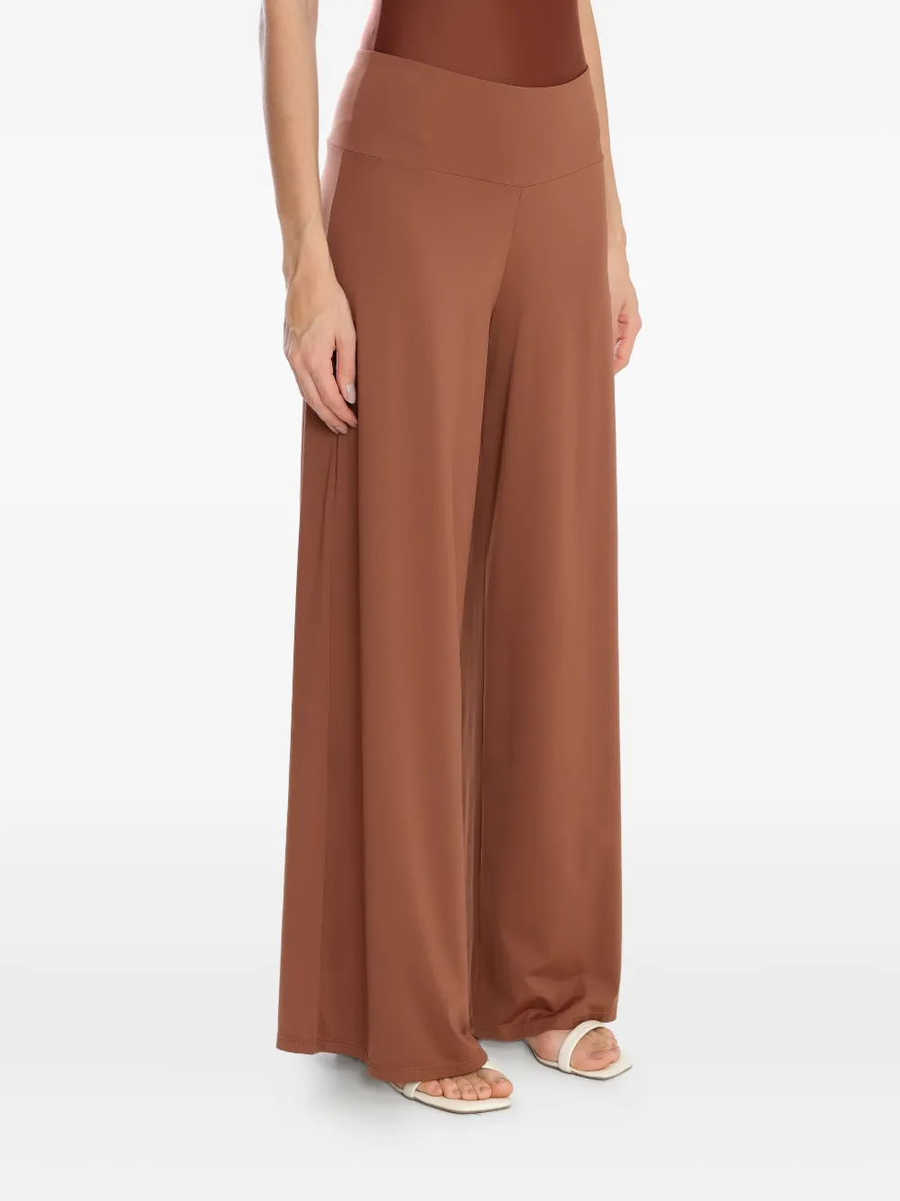 Lygia & Nanny Gardens Wide-leg Trousers In Brown