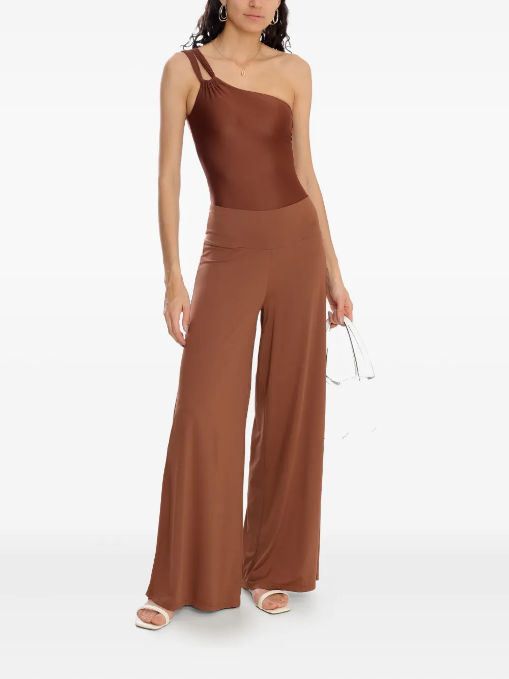 Lygia & Nanny Gardens Wide-leg Trousers In Brown