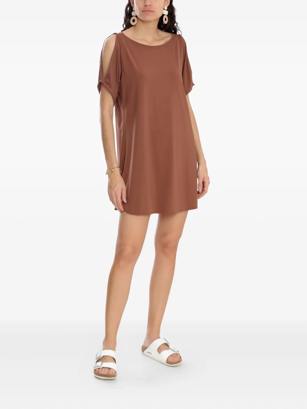 Lygia & Nanny Allat cut-shoulder dress - Bruin