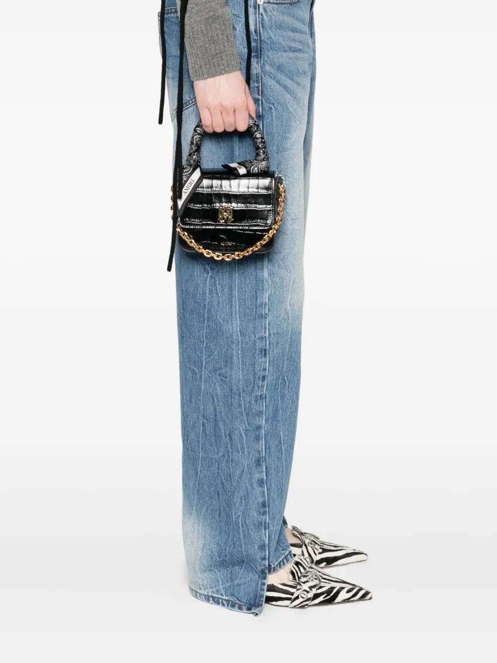AMIRI crocodile-effect satchel | Image 2