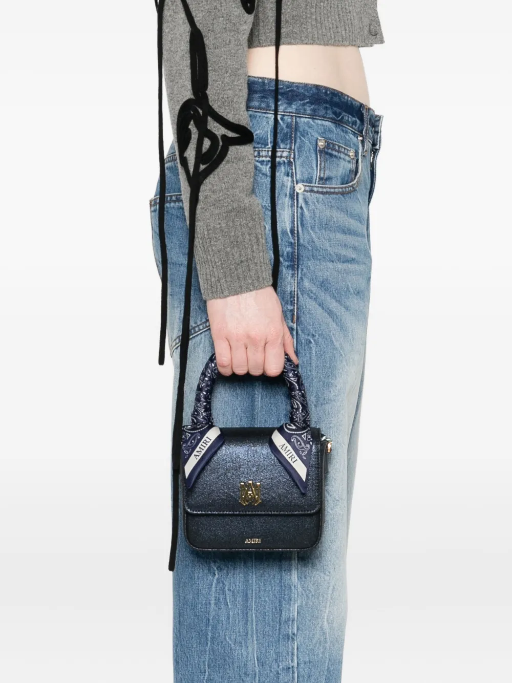 AMIRI Shopper met sjaalhandgreep - Blauw