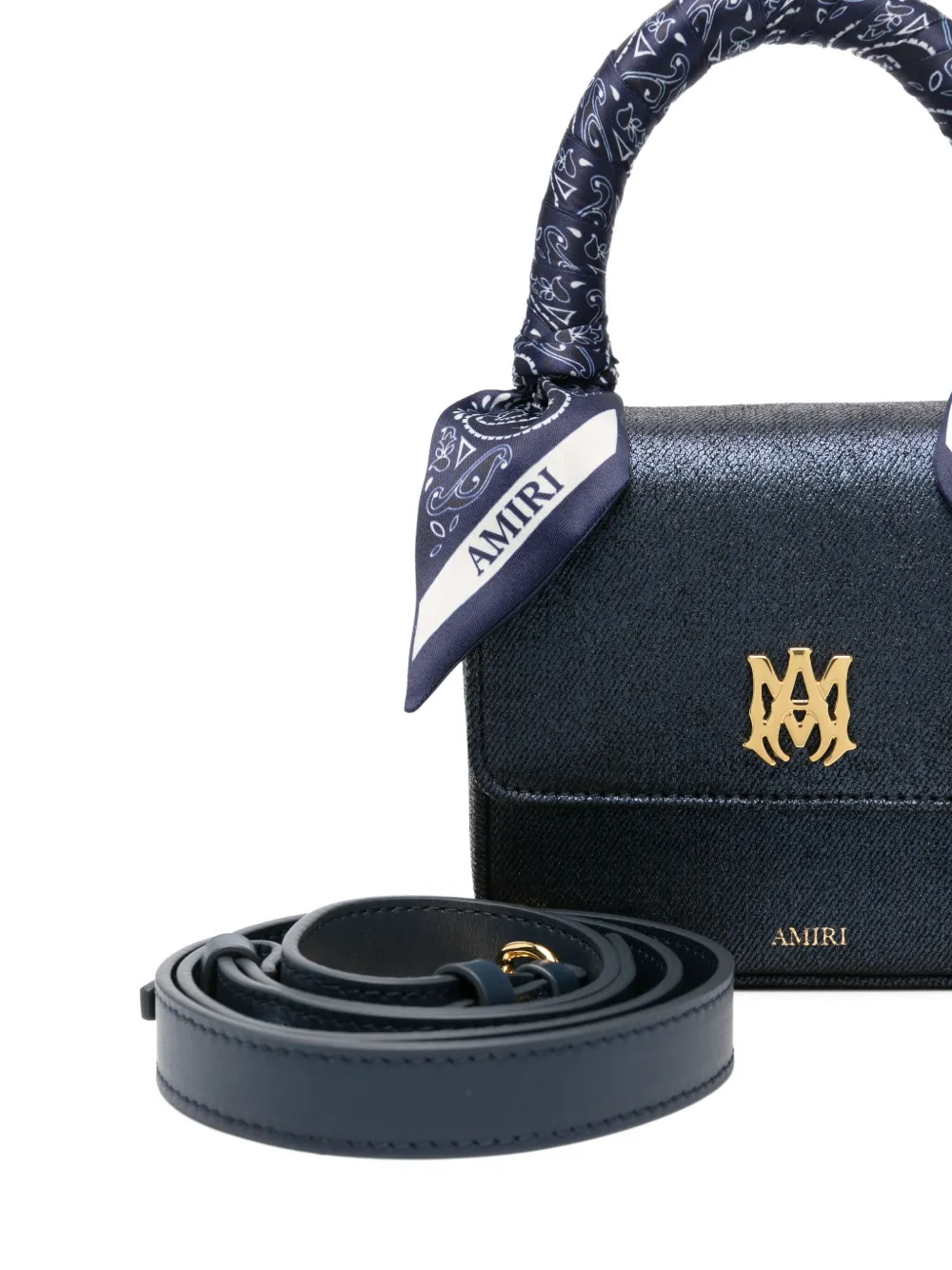 Amiri Scarf-handle Tote Bag In Blue