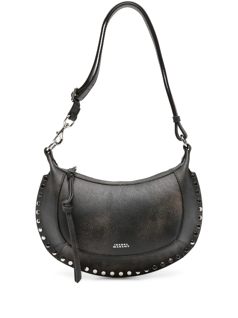 ISABEL MARANT Oskan Moon stud-embellished leather shoulder bag | Brown | Image 1