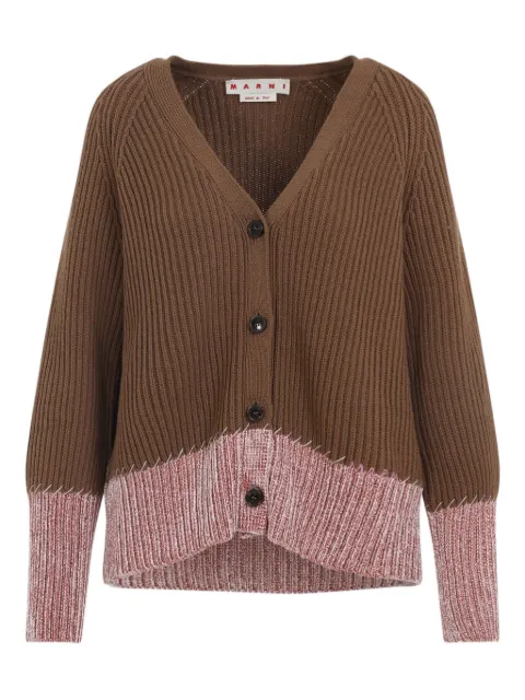 Marni ribbed v-neck cardigan