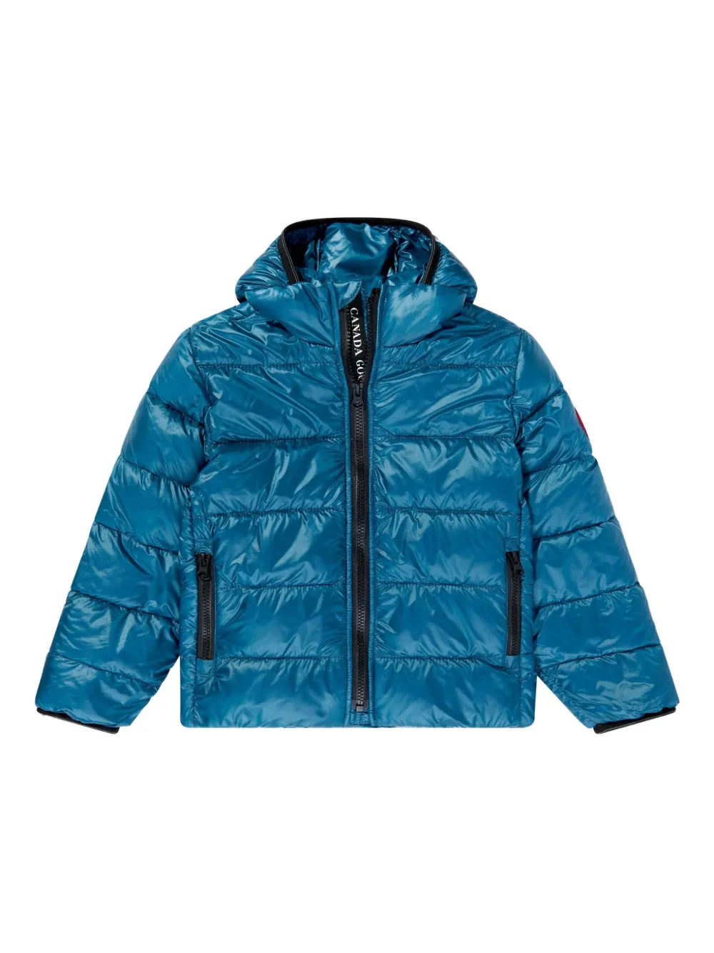 Canada Goose Kids Crofton hooded-stripe jacket | Blue | Image 1