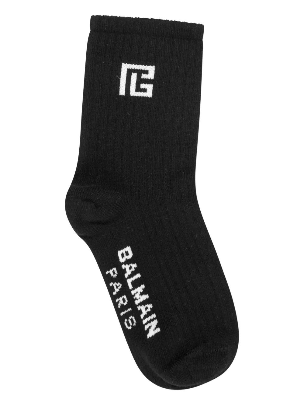 Balmain Kids logo socks - Nero