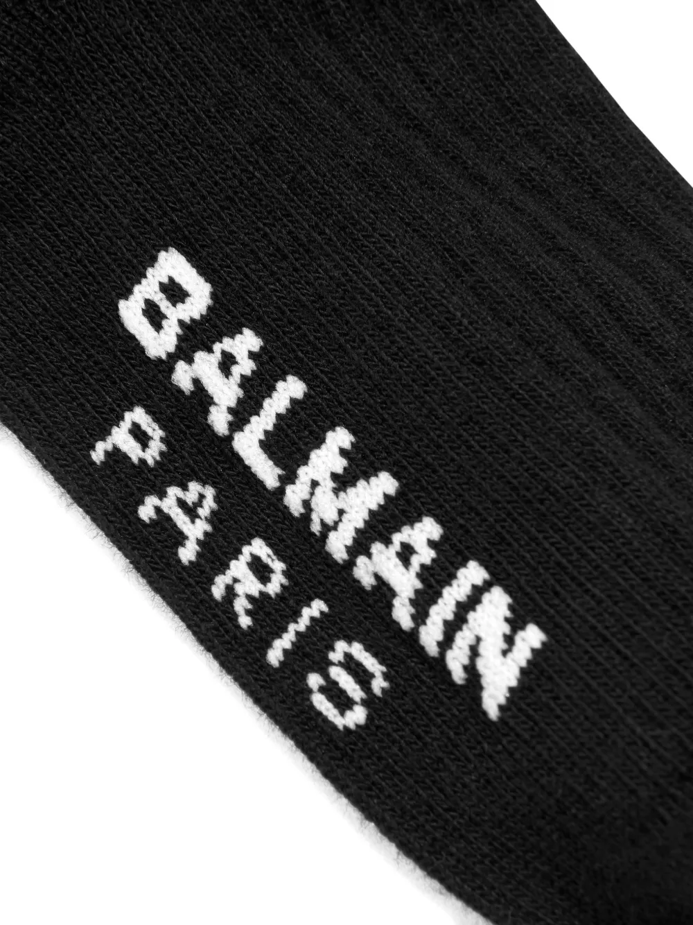 Balmain Logo Socks In Black