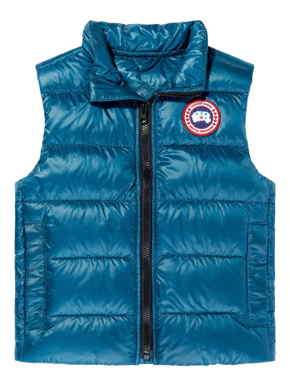 Canada Goose Kids padded logo-patch waistcoat - Blau
