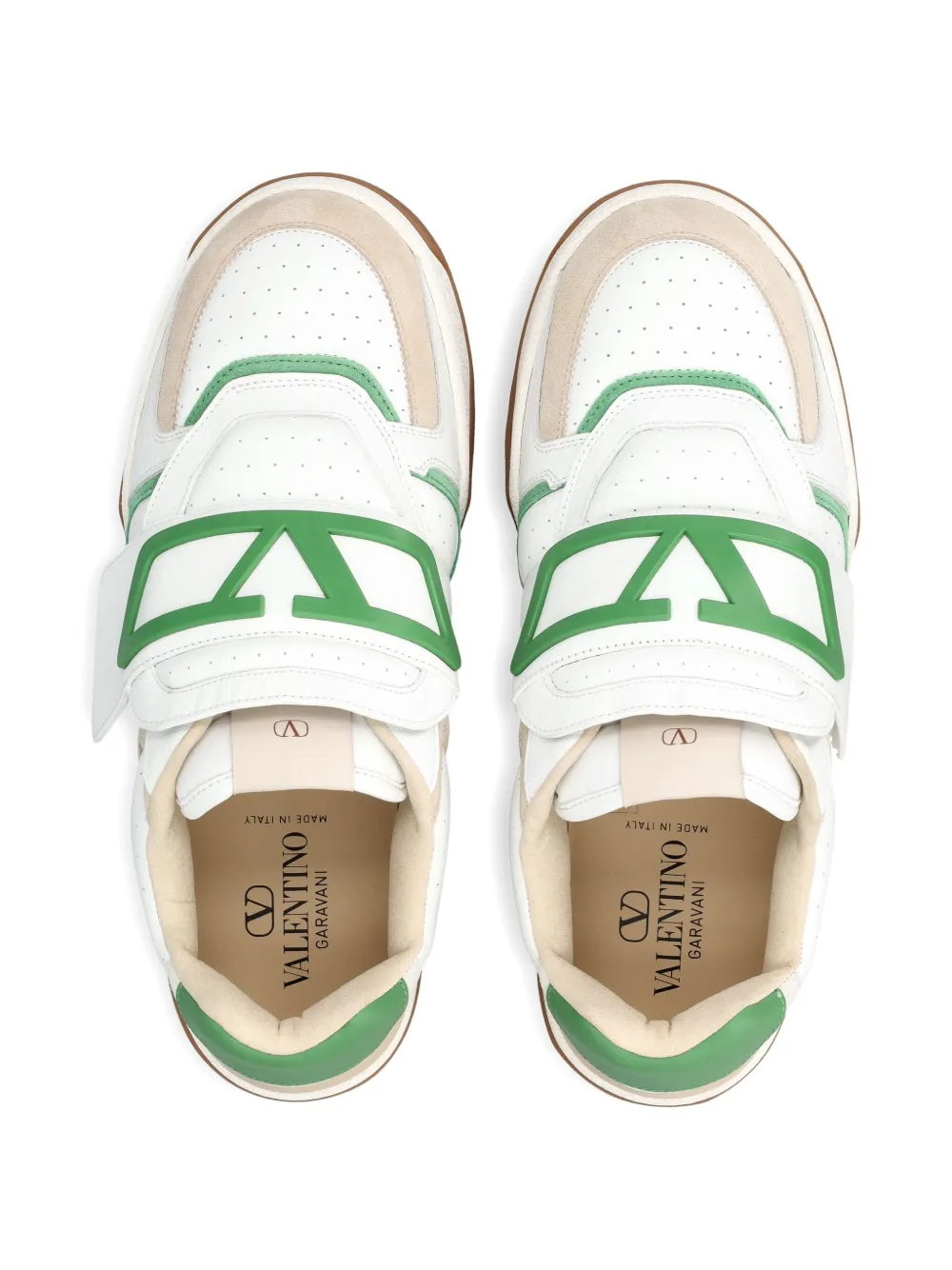 Valentino Garavani Joie de Jouer leather sneakers Beige