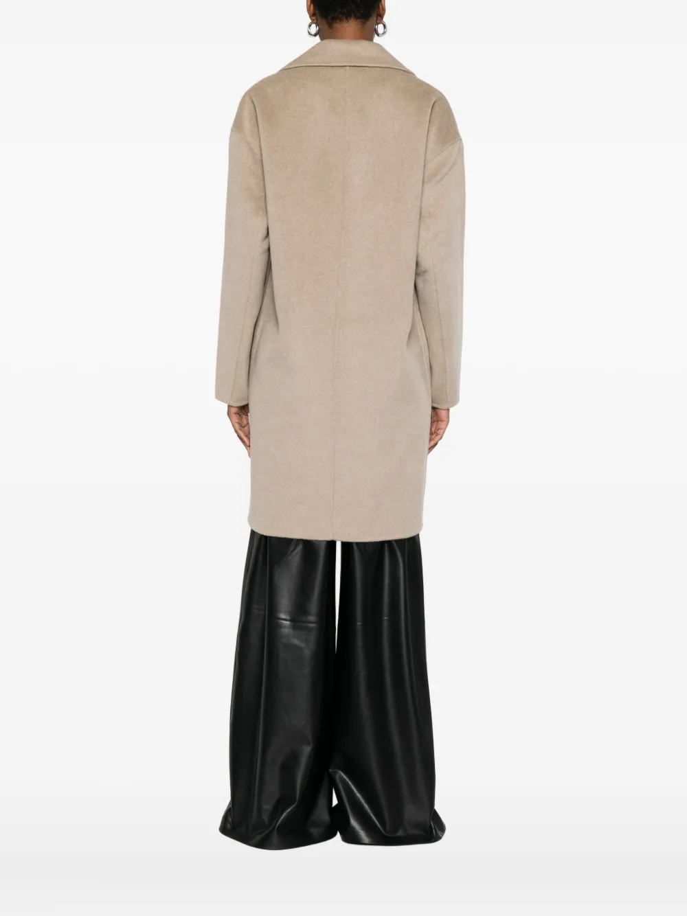 Anine Bing Button-front Coat In Nude