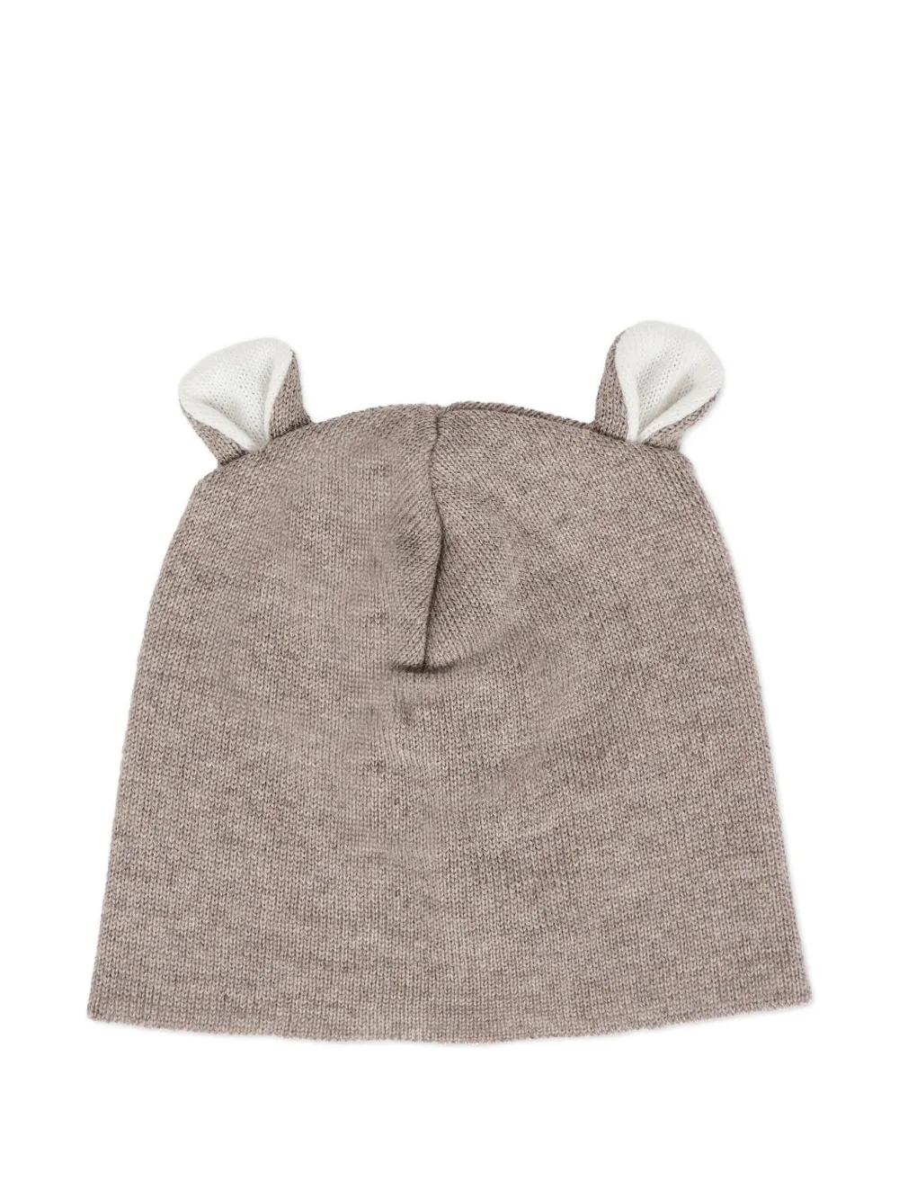 Little Bear bear-ear wool beanie | Brown | Image 1