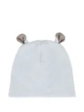 Little Bear bear-ear wool beanie - Blue