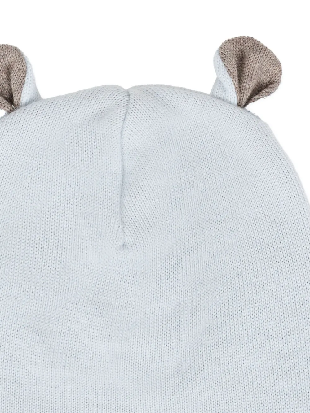 Little Bear Bear-ear Wool Beanie In White