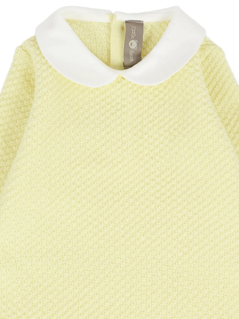 Little Bear Peter Pan-collar Jumpsuit In Yellow