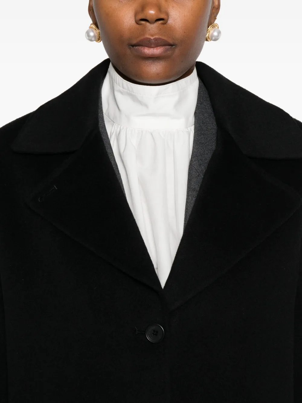 Anine Bing Long-sleeved Coat In Black
