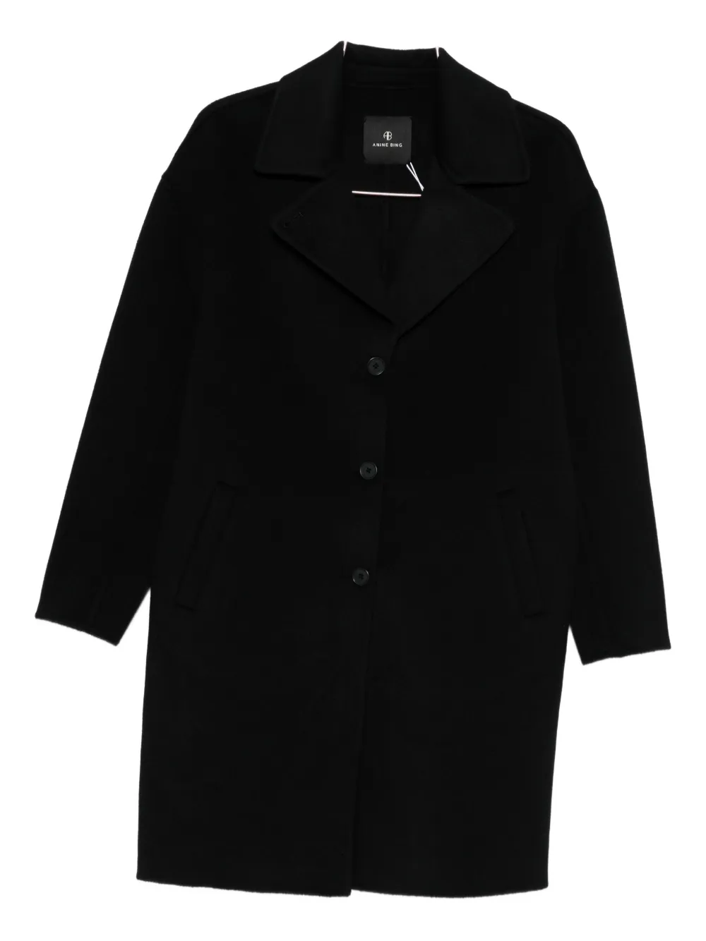 Anine Bing Long-sleeved Coat In Black