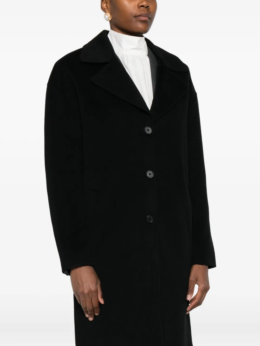 Anine Bing Long-sleeved Coat In Black