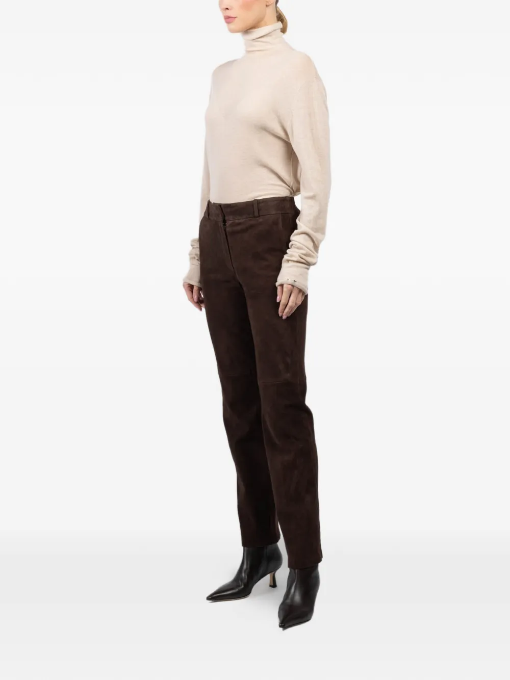 Arma Jenna suède broek Bruin
