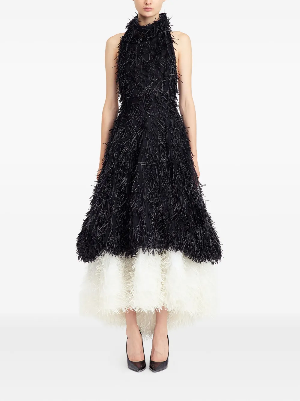 16arlington Dioni Sequinned Gown In Black