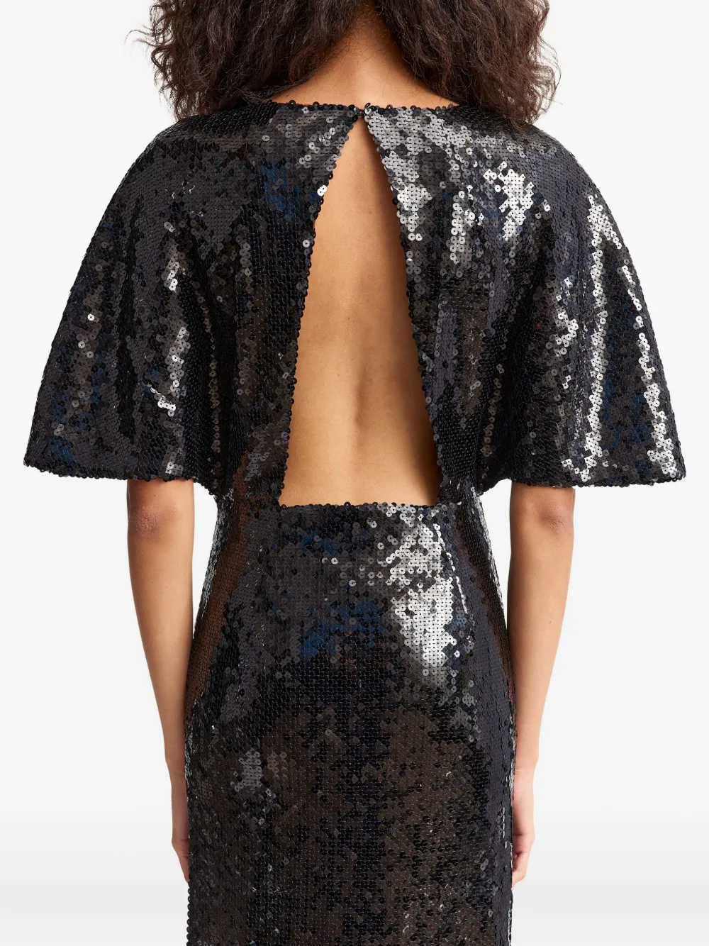 16Arlington Ermara midi-jurk met pailletten Zwart