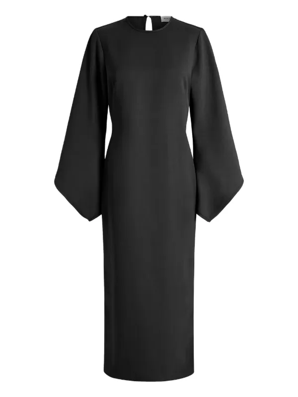 16arlington dress black Saverico Midi | The minimalist design is Flat (0-1 inch) Black 100% Cotton Button-Down Length:58