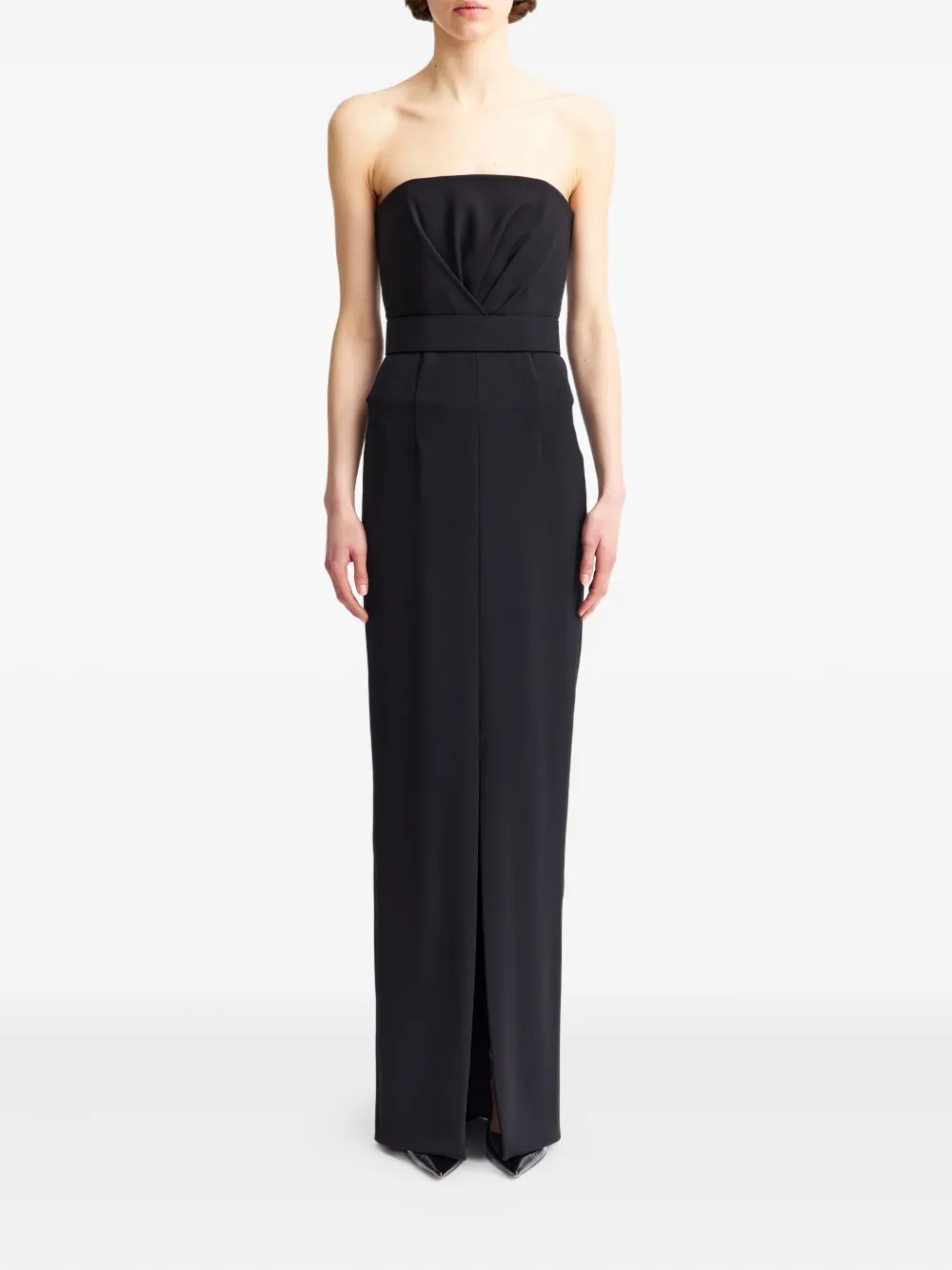 16Arlington Aeta crêpe gown - Zwart
