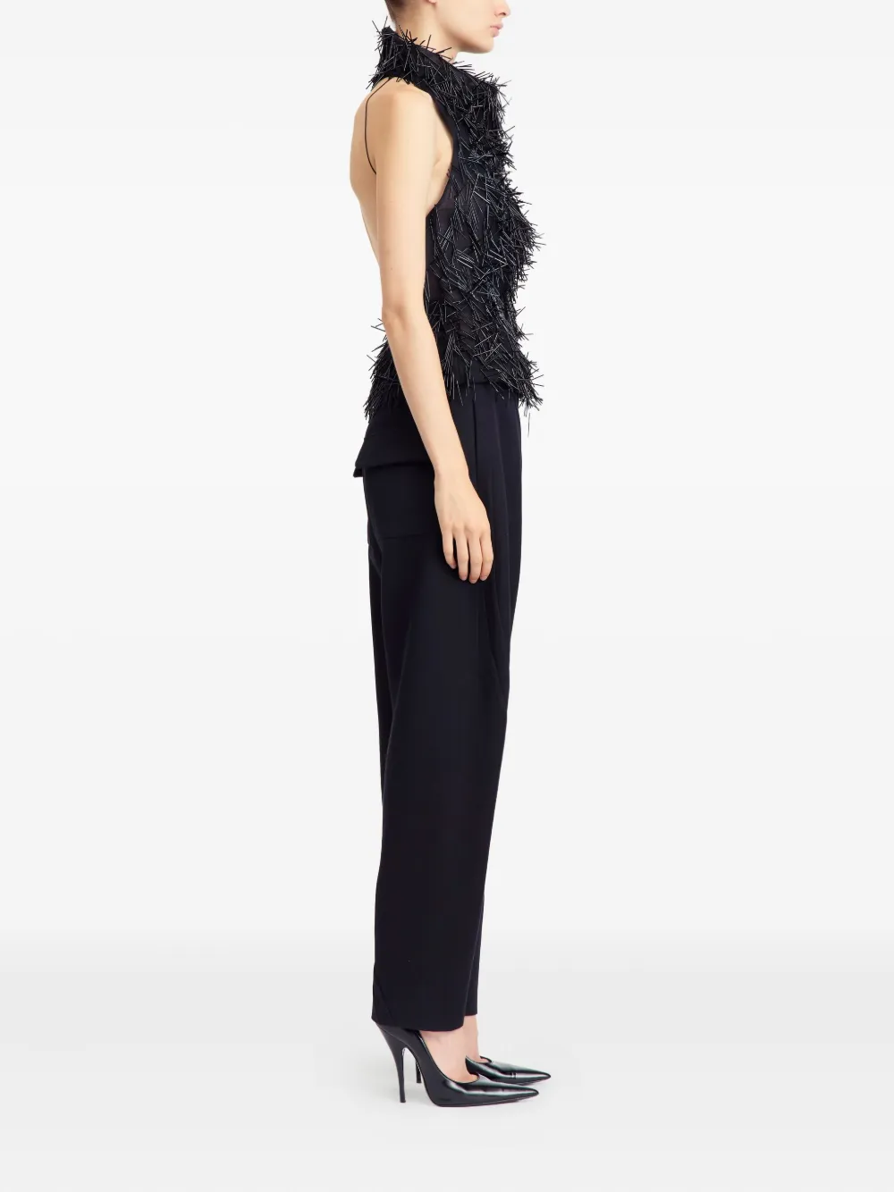 16arlington Osma Sequinned Top In Black
