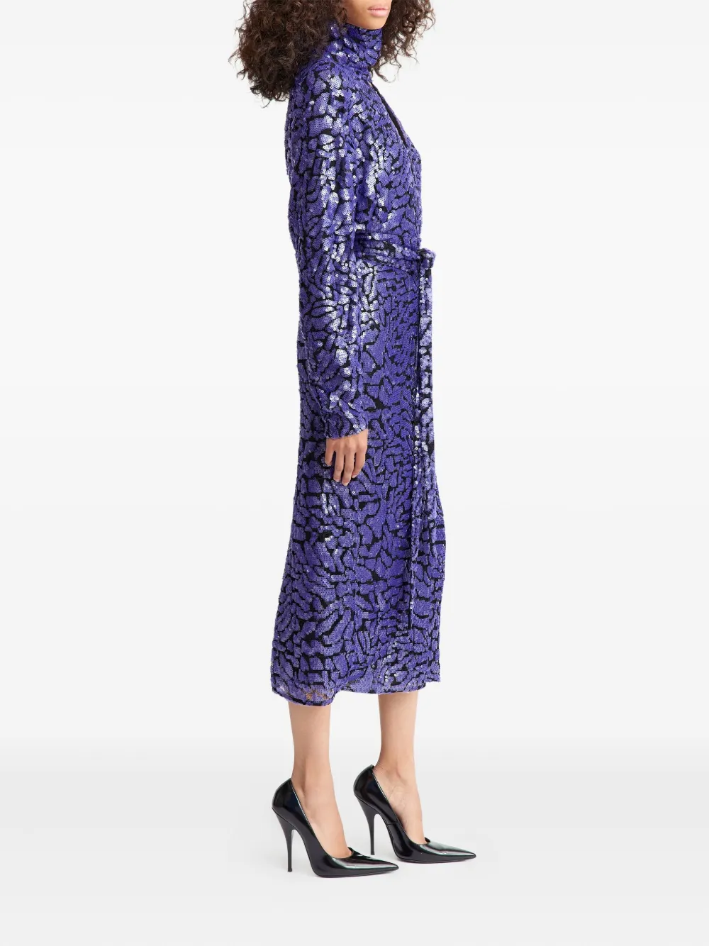 16arlington Epole Sequinned Midi Dress In Blue