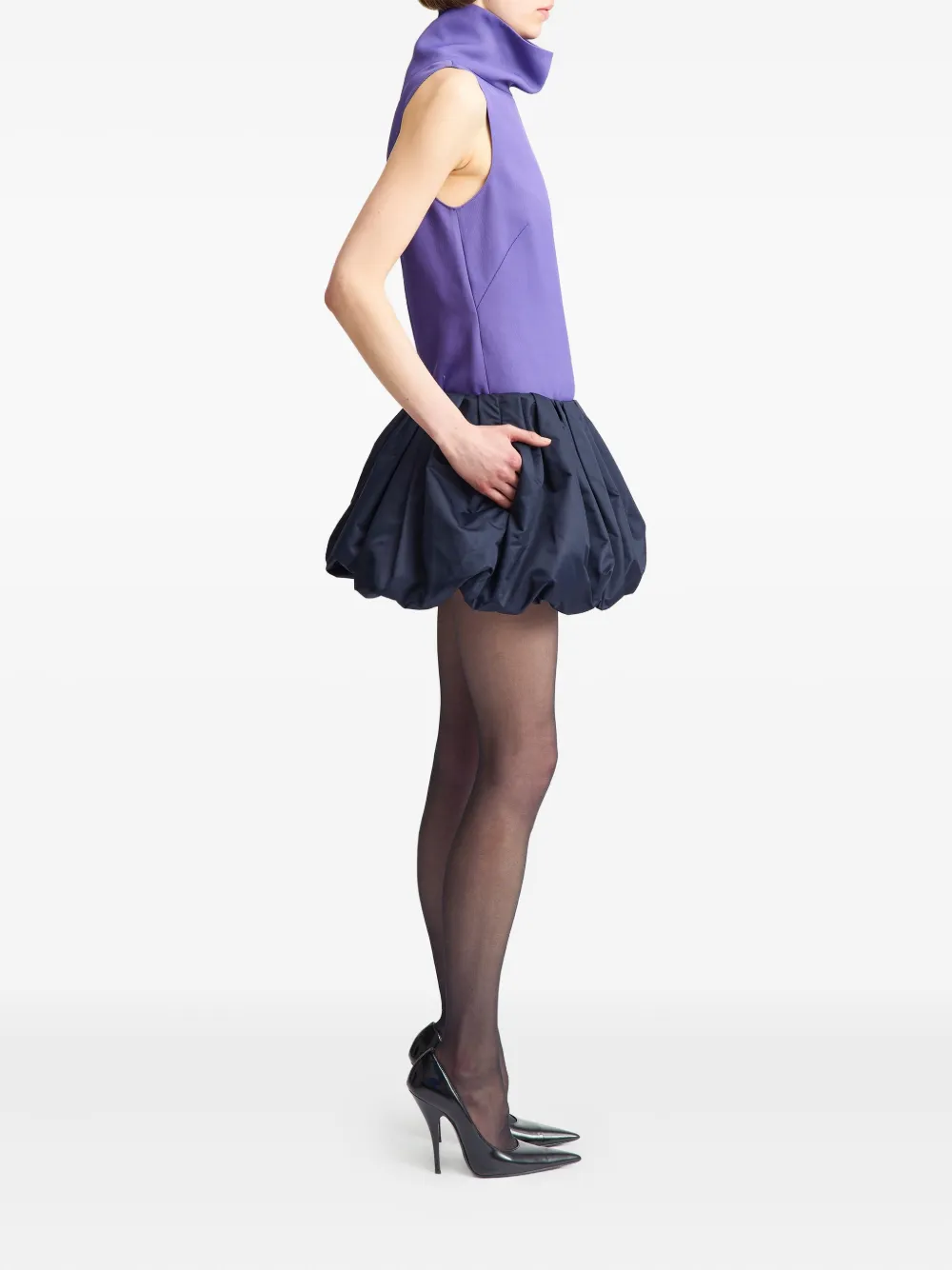 16arlington High-neck Top In Purple
