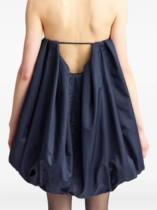 16arlington blue dress 16ARLINGTON Blake Blue Stretch Satin One Shoulder Mini Dress UK 8 main image 1