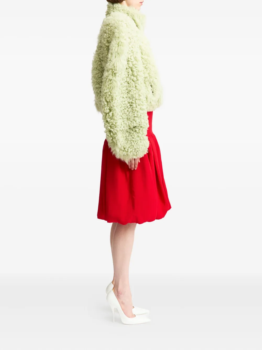 16arlington Nofre Shearling Jacket In Green