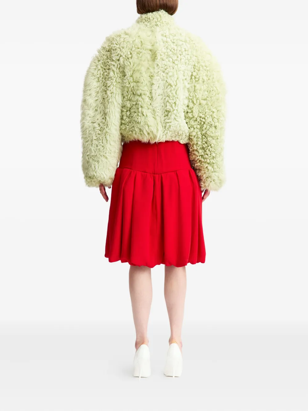 16arlington Nofre Shearling Jacket In Green