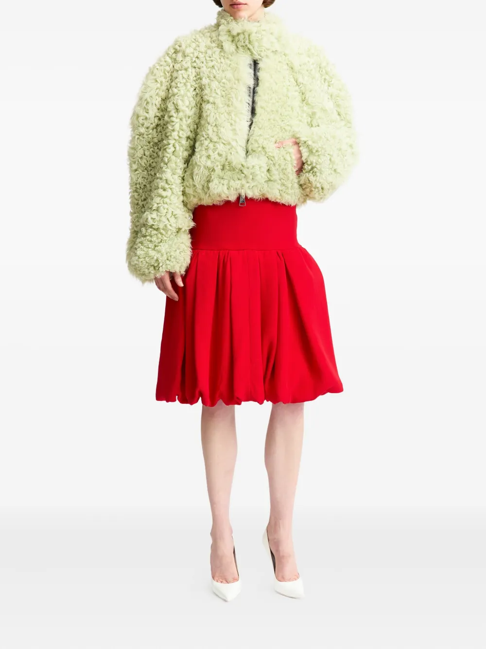 16arlington Nofre Shearling Jacket In Green