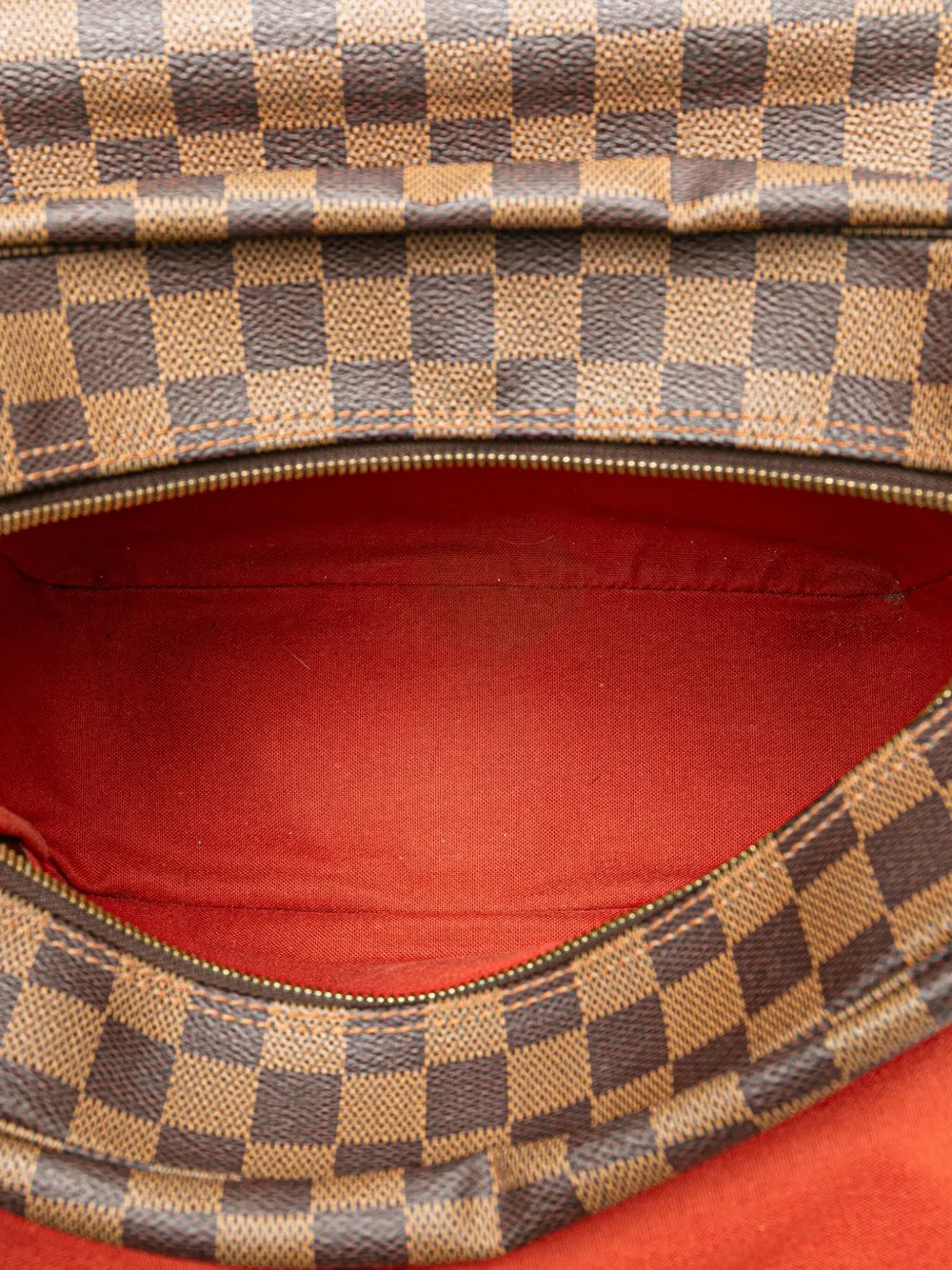 Pre-owned Louis Vuitton 2000-2020 Damier Ebene Naviglio Crossbody Bag In Brown