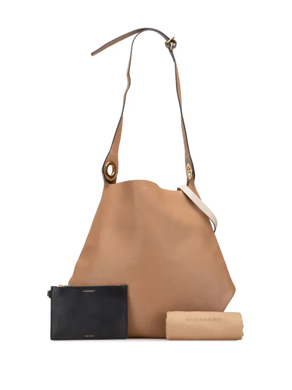 Burberry レザーバック BURBERRY】LL MD LONDON インナーチェック レザートート (Burberry