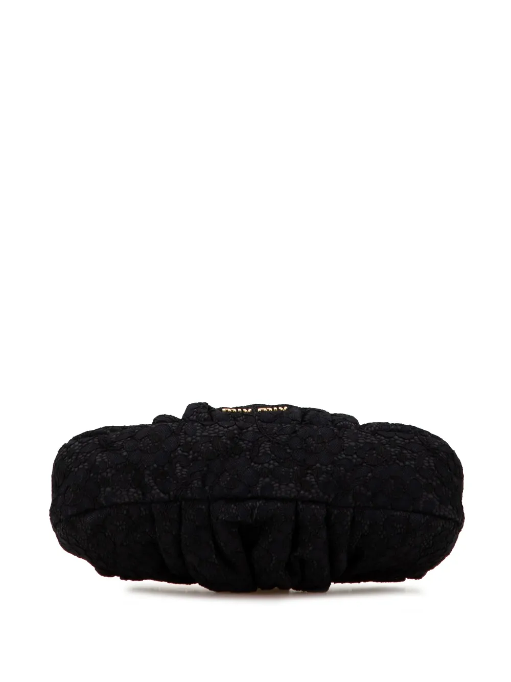Pre-owned Miu Miu 2010-2025 Lace Frame Clutch Bag In Black