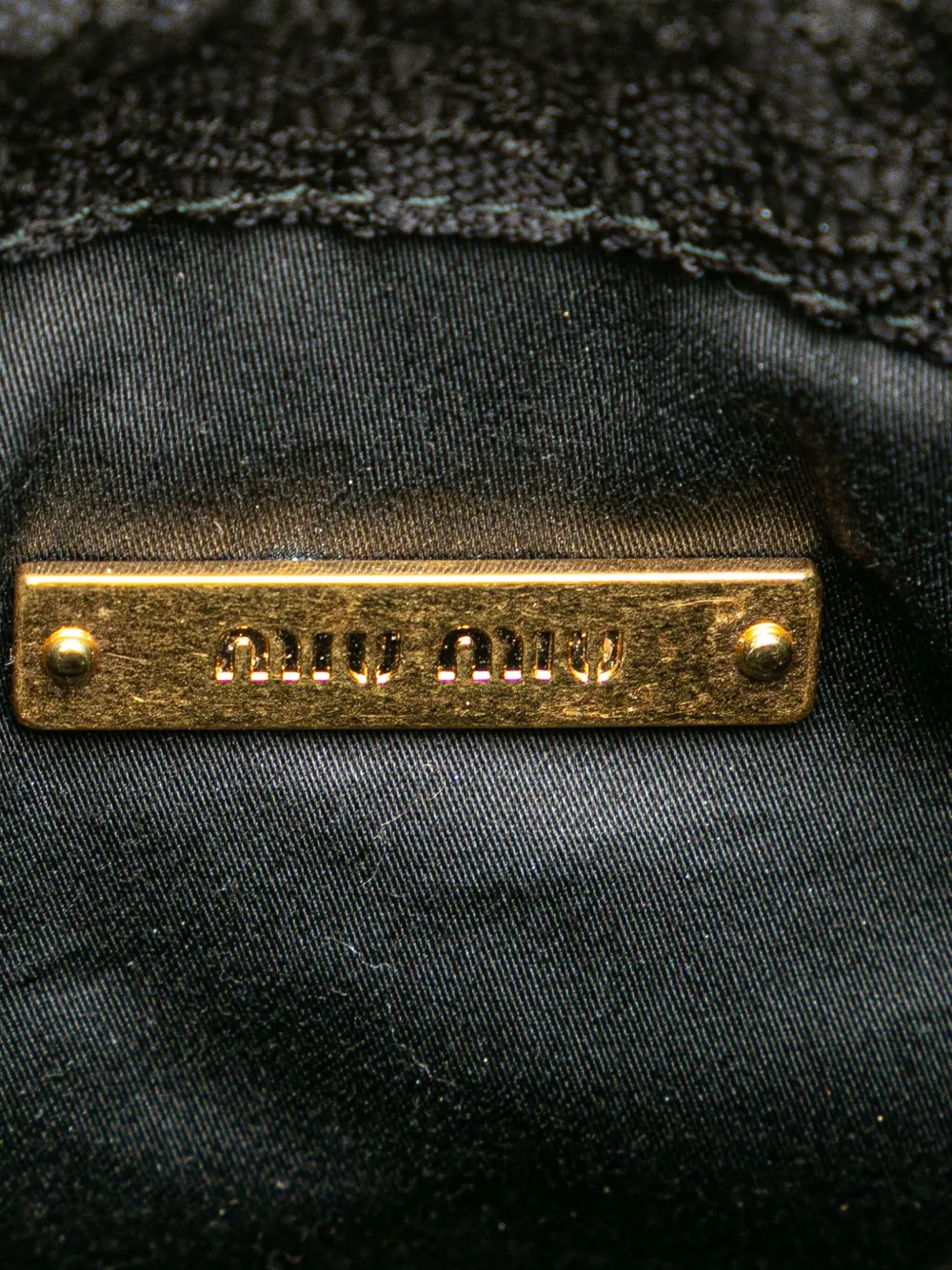 Pre-owned Miu Miu 2010-2025 Lace Frame Clutch Bag In Black