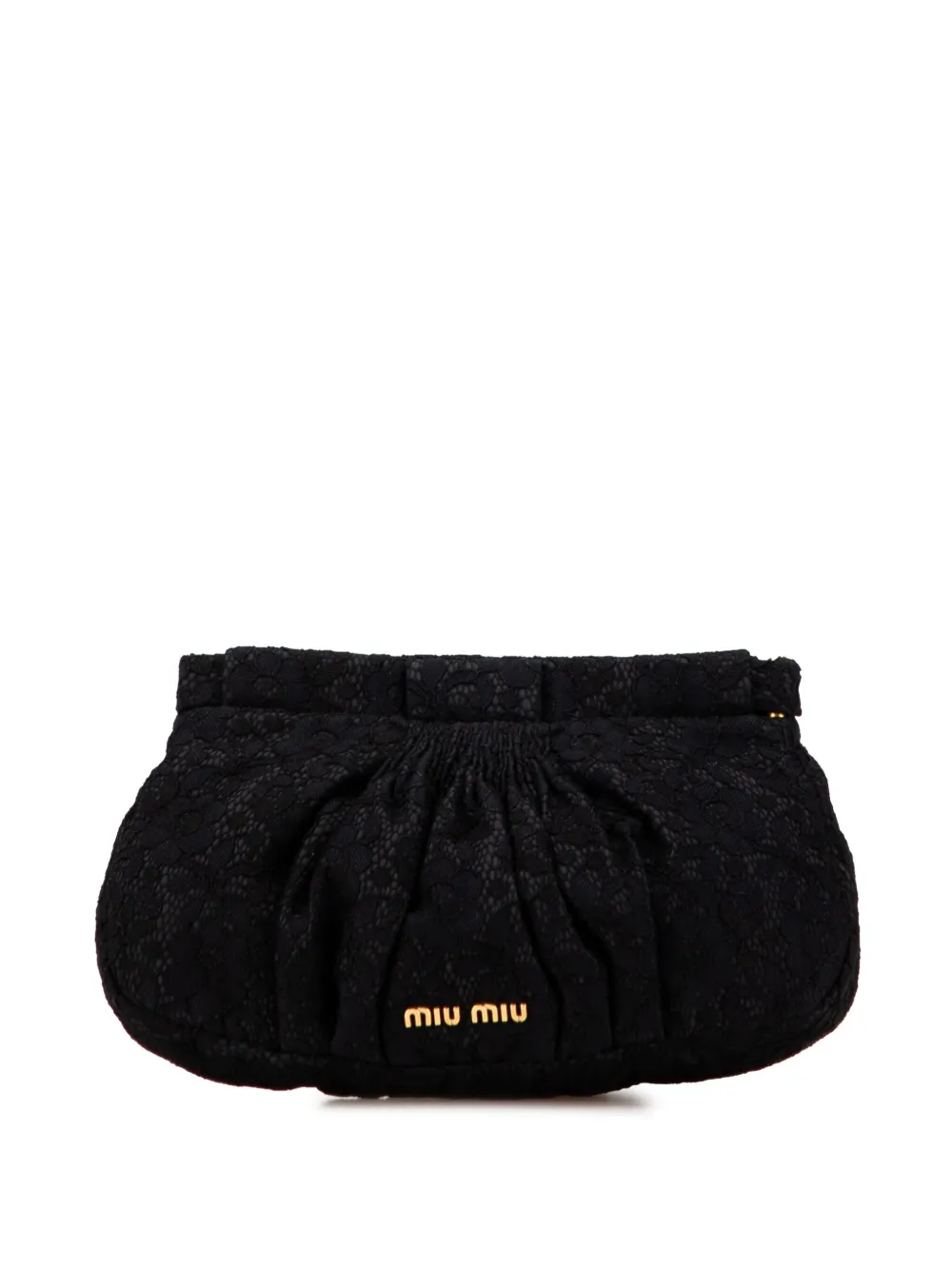 Miu Miu Pre-Owned 2010-2025 Lace Frame clutch bag | Black | Image 1