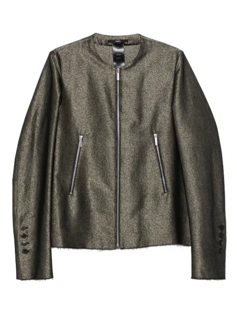 SAPIO frayed-edge metallic jacket