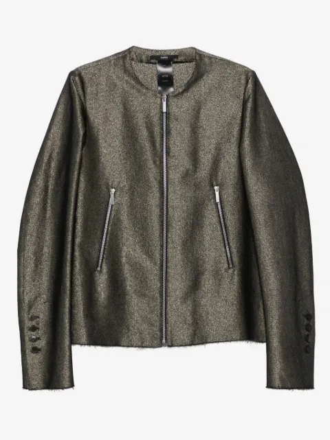 SAPIO frayed-edge metallic jacket