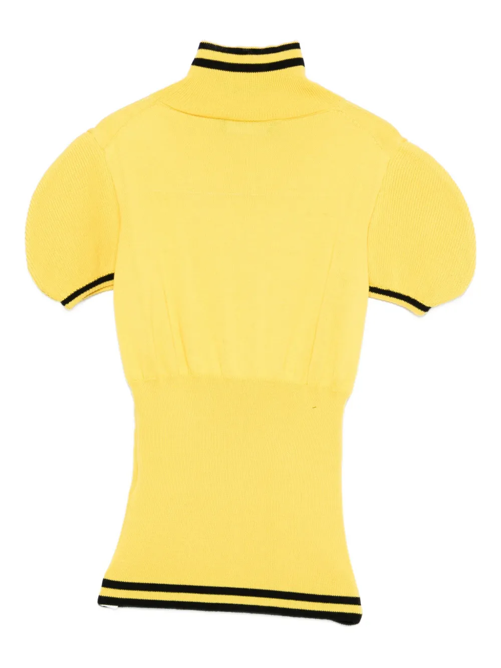 Kiko Kostadinov Simone Striped Knitted Top In Yellow