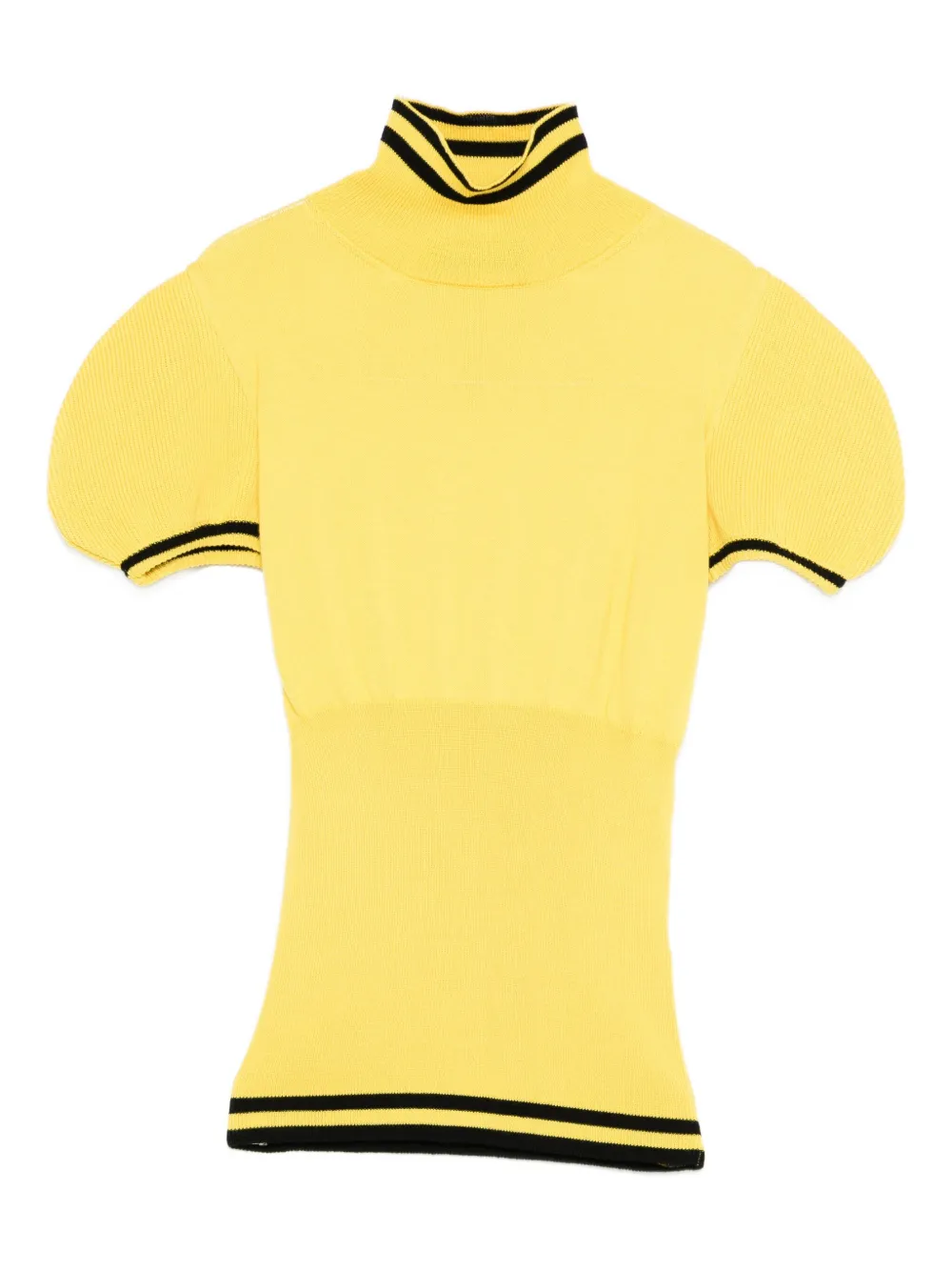Kiko Kostadinov Simone Striped Knitted Top In Yellow